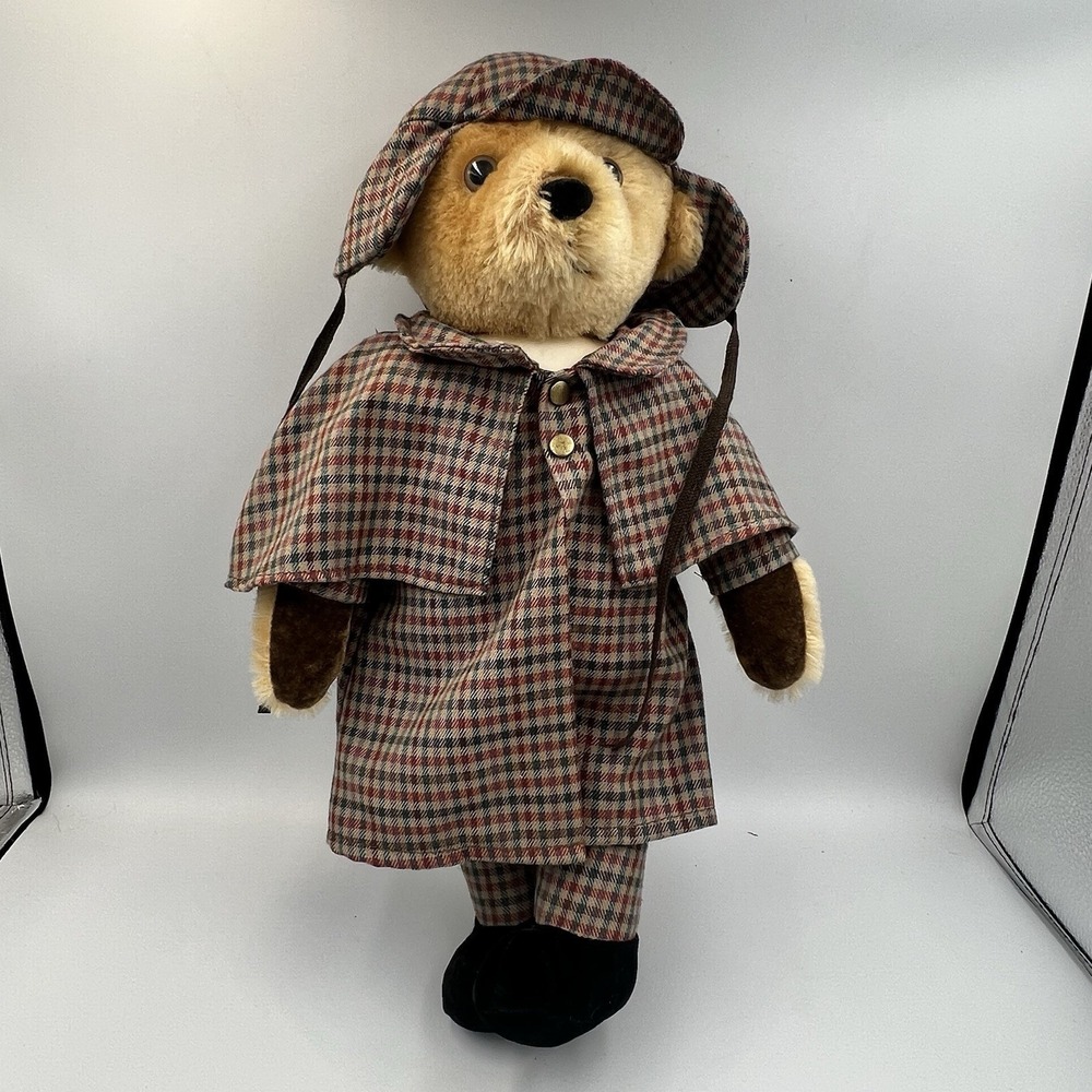 VTG Merrythought Sherlock Holmes‎ Teddy Bear 16 Inches Tall Exclusive to Harrods
